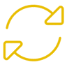 two yellow circle arrows icon