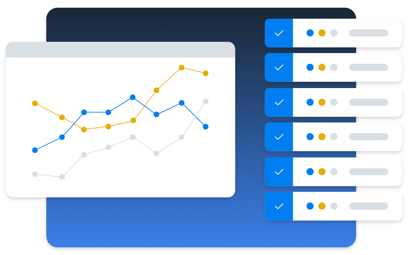 Dashboard of raw data being converted into visually pleasing information