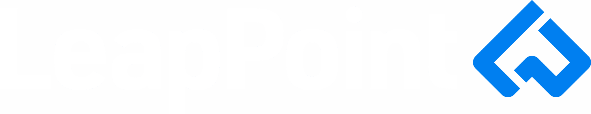 LeapPoint Logo_White with Blue Symbol